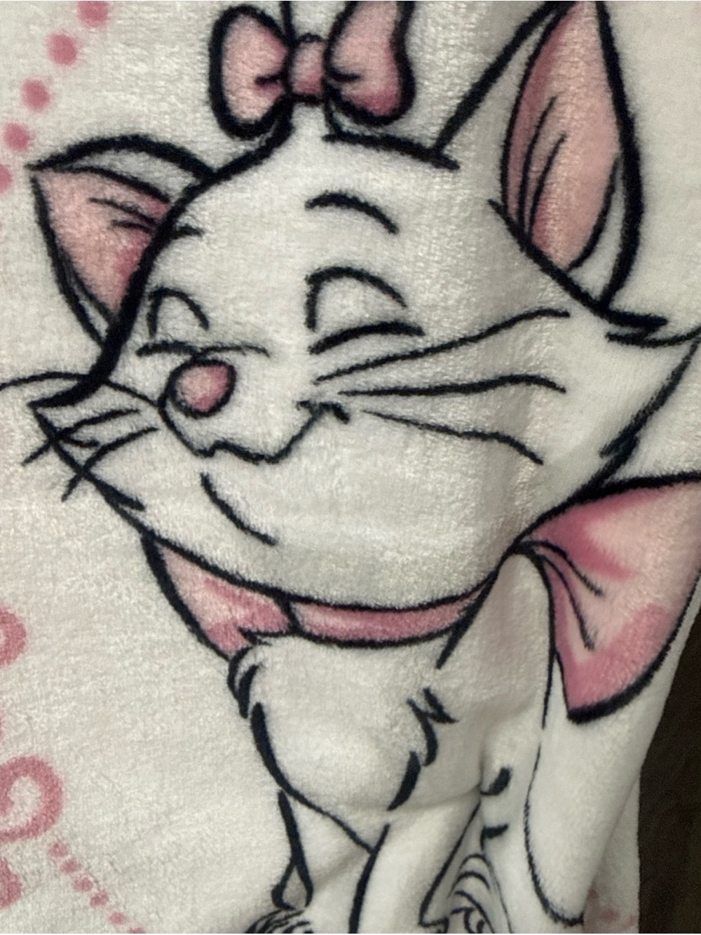New Disney's The Aristocats Marie, Toulouse & Berlioz White Plush Throw Blanket - Picture 4 of 6